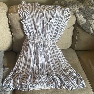 V neck striped dress